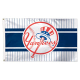 New York Yankees Flag 3x5 Deluxe Style Pinstripe Alternate Special Order-0