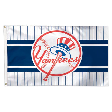 New York Yankees Flag 3x5 Deluxe Style Pinstripe Alternate Special Order-0