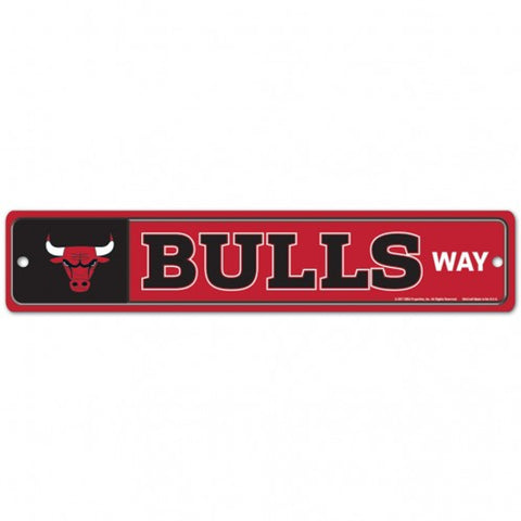 Chicago Bulls Sign 3.75x19 Plastic Street Style-0