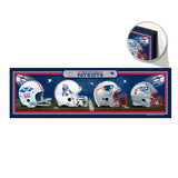 New England Patriots Sign 9x30 Wood Helmets Design - Special Order-0