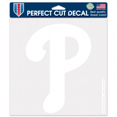 Philadelphia Phillies Decal 8x8 Perfect Cut White - Special Order-0
