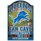 Detroit Lions Sign 11x17 Wood Fan Cave Design-0