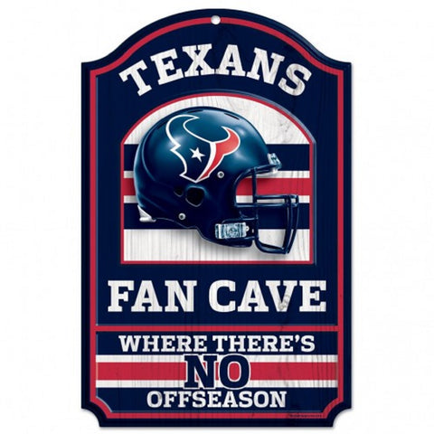 Houston Texans Sign 11x17 Wood Fan Cave Design-0