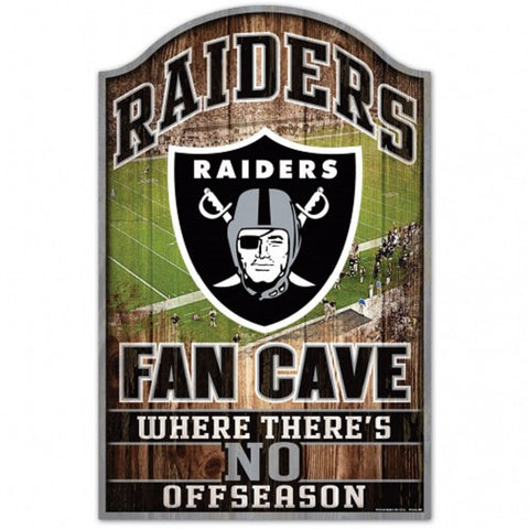 Las Vegas Raiders Sign 11x17 Wood Fan Cave Design-0