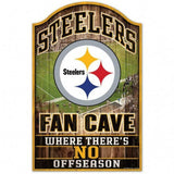 Pittsburgh Steelers Sign 11x17 Wood Fan Cave Design-0