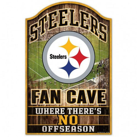 Pittsburgh Steelers Sign 11x17 Wood Fan Cave Design-0