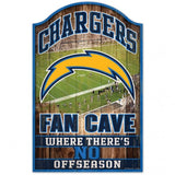Los Angeles Chargers Sign 11x17 Wood Fan Cave Design-0