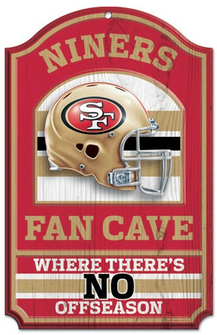 San Francisco 49ers Sign 11x17 Wood Fan Cave Design-0