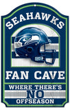 Seattle Seahawks Sign 11x17 Wood Fan Cave Design-0