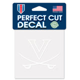 Virginia Cavaliers Decal 4x4 Perfect Cut White - Special Order-0