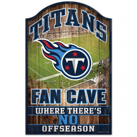 Tennessee Titans Sign 11x17 Wood Fan Cave Design-0