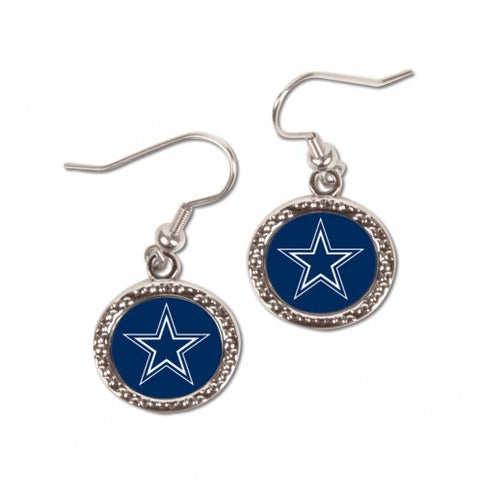 Dallas Cowboys Earrings Round Style - Special Order-0