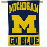 Michigan Wolverines Banner 28x40 Vertical Go Blue Design Special Order-0