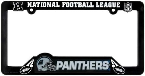 Carolina Panthers License Plate Frame Plastic Black-0