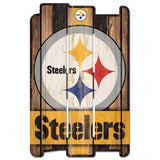 Pittsburgh Steelers Sign 11x17 Wood Fence Style-0