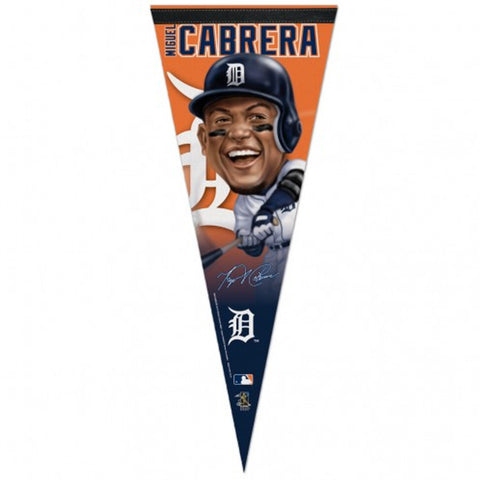 Detroit Tigers Pennant 12x30 Premium Style Miguel Cabrera Design CO-0