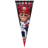 Washington Nationals Pennant 12x30 Premium Style Bryce Harper Design - Special Order-0