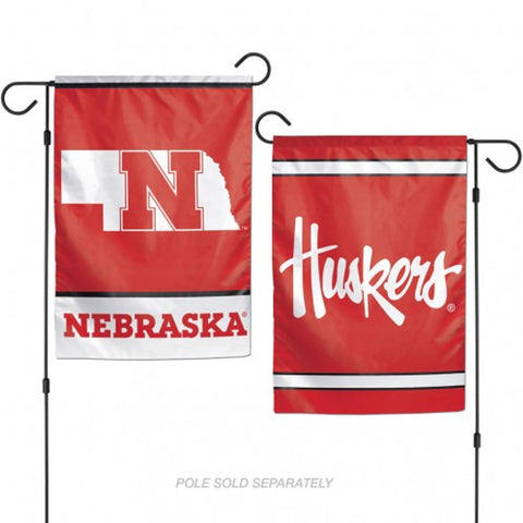 Nebraska Cornhuskers Flag 12x18 Garden Style 2 Sided-0