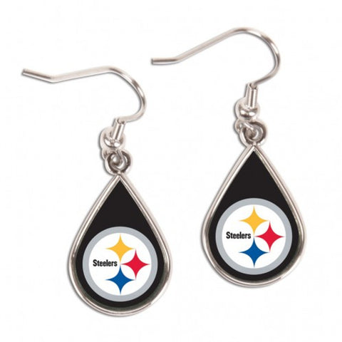 Pittsburgh Steelers Earrings Tear Drop Style - Special Order-0