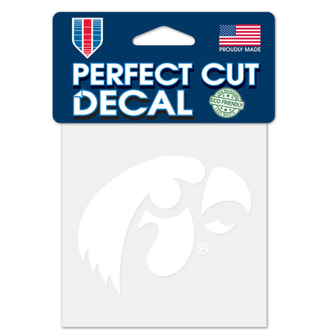 Iowa Hawkeyes Decal 4x4 Perfect Cut White-0