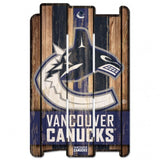 Vancouver Canucks Sign 11x17 Wood Fence Style - Special Order-0