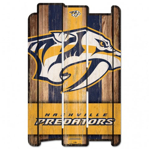 Nashville Predators Sign 11x17 Wood Fence Style-0