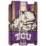 TCU Horned Frogs Sign 11x17 Wood Fence Style - Special Order-0