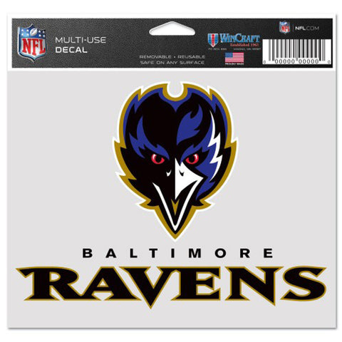 Baltimore Ravens Decal 5x6 Ultra Color Raven - Special Order-0