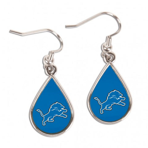 Detroit Lions Earrings Tear Drop Style - Special Order-0