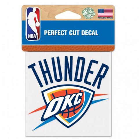 Oklahoma City Thunder Decal 4x4 Perfect Cut Color-0