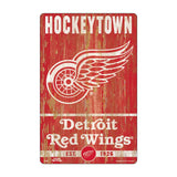 Detroit Red Wings Sign 11x17 Wood Slogan Design-0