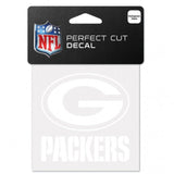 Green Bay Packers Decal 4x4 Perfect Cut White-0