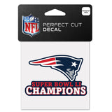 New England Patriots Decal 4x4 Perfect Cut Color Super Bowl 51 Champions Design-0