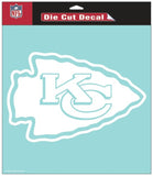 Kansas City Chiefs Decal 8x8 Die Cut White-0