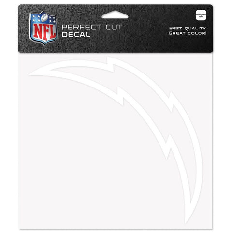 Los Angeles Chargers Decal 8x8 Perfect Cut White-0