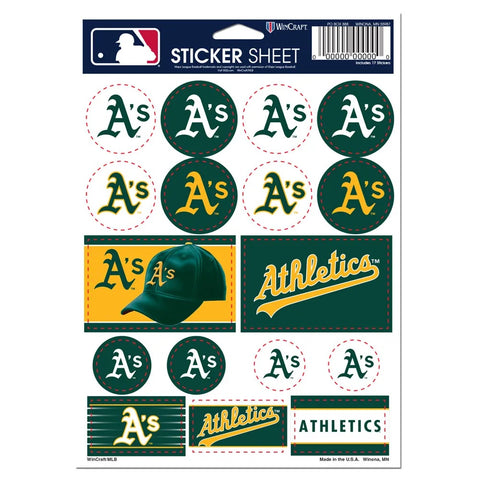 Oakland Athletics Decal Sheet 5x7 Vinyl-0