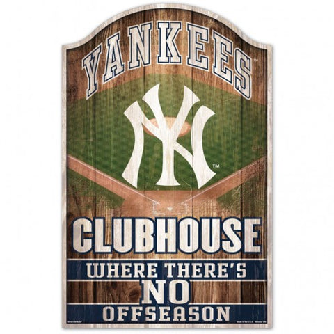 New York Yankees Sign 11x17 Wood Fan Cave Design-0