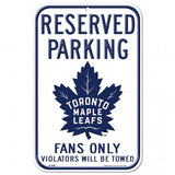 Toronto Maple Leafs Sign 11x17 Plastic Reserved Parking Style-0