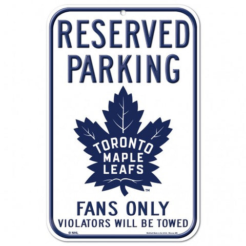 Toronto Maple Leafs Sign 11x17 Plastic Reserved Parking Style-0