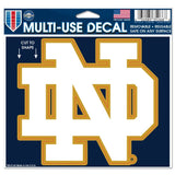 Notre Dame Fighting Irish Decal 5x6 Multi Use Color Cut to Logo-0