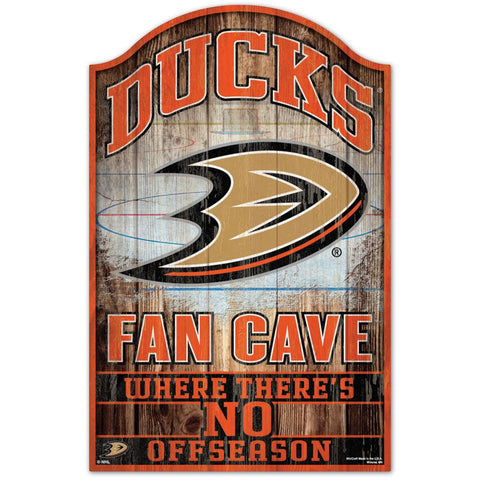 Anaheim Ducks Sign 11x17 Wood Fan Cave Design-0