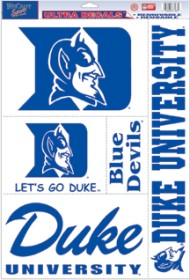 Duke Blue Devils Decal 11x17 Multi Use 5 Piece-0