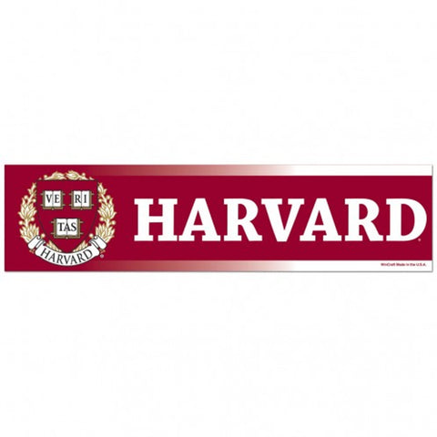 Harvard Crimson Decal 3x12 Bumper Strip Style-0