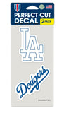 Los Angeles Dodgers Set of 2 Die Cut Decals-0