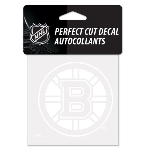 Boston Bruins Decal 4x4 Perfect Cut White-0