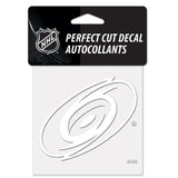 Carolina Hurricanes Decal 4x4 Perfect Cut White-0