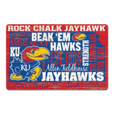 Kansas Jayhawks Sign 11x17 Wood Wordage-0