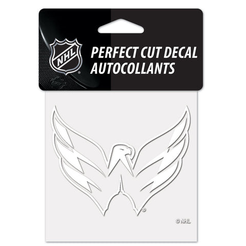 Washington Capitals Decal 4x4 Perfect Cut White-0