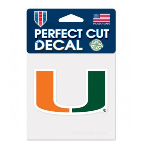 Miami Hurricanes Decal 4x4 Perfect Cut Color-0