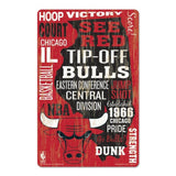 Chicago Bulls Sign 11x17 Wood Wordage Design-0